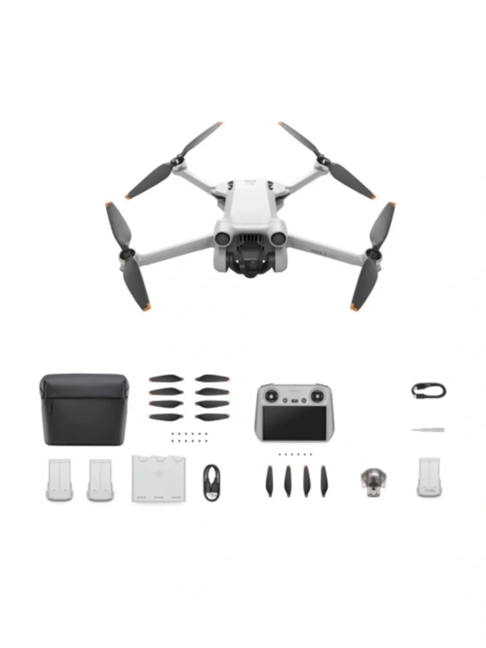 DJI Mini 3 Pro Drone - Compact White Drone with Controller and Accessories